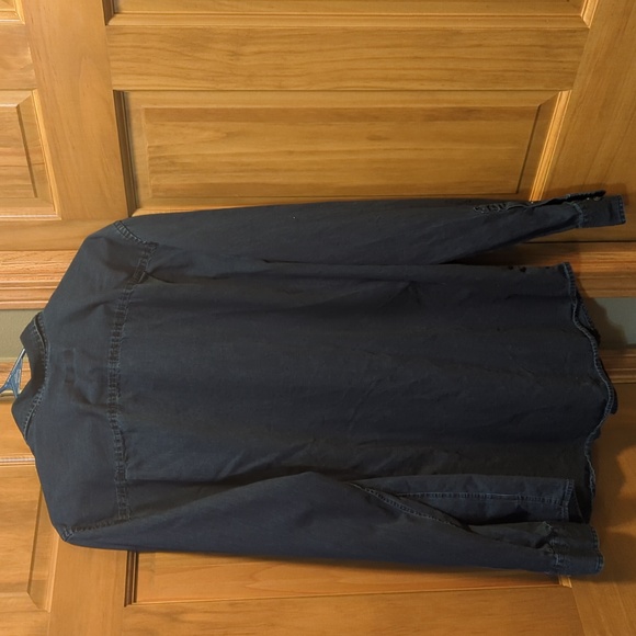 Men's XLT 100% Cotton Dark Denim Look Shirt - Picture 4 of 5